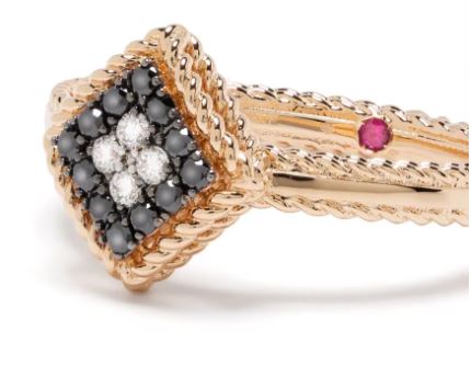 18kt rose gold diamonds Palazzo Ducale ring